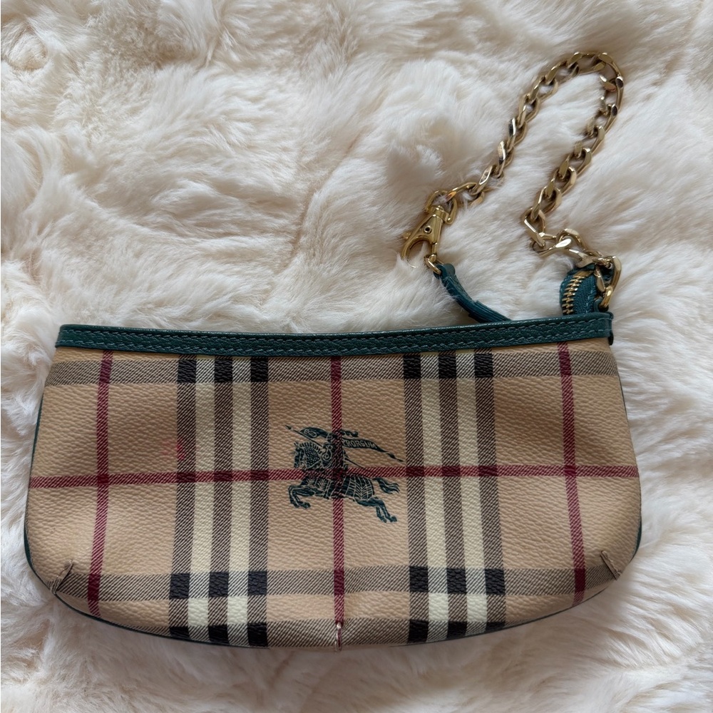 Burberry Tan Plaid Clutch with Green Trim(NWT) - Picture 5 of 5